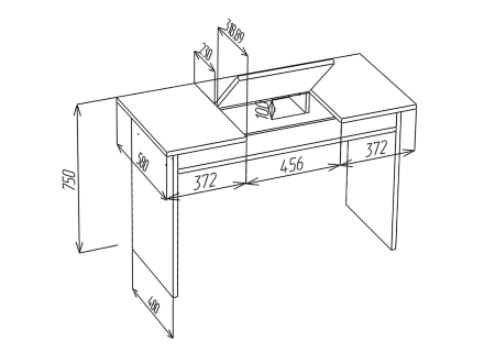 Стол письменный Подиум 