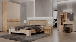 Комод 3 ящика Ленора, Дуб вотан/Кашемир